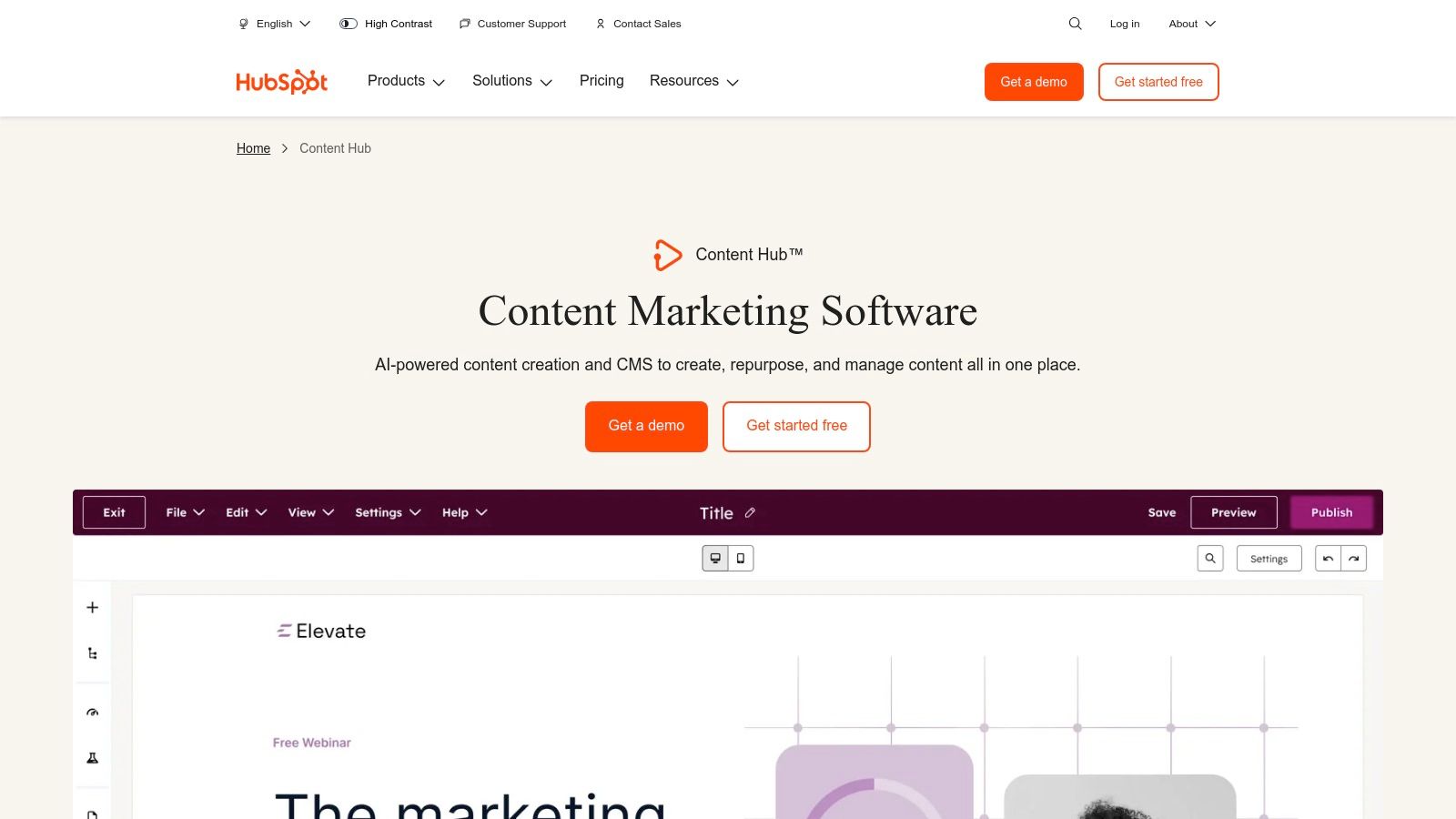 HubSpot Content Hub (AI)