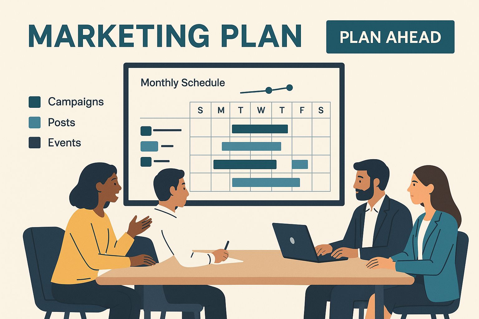 Infographic about linkedin content calendar