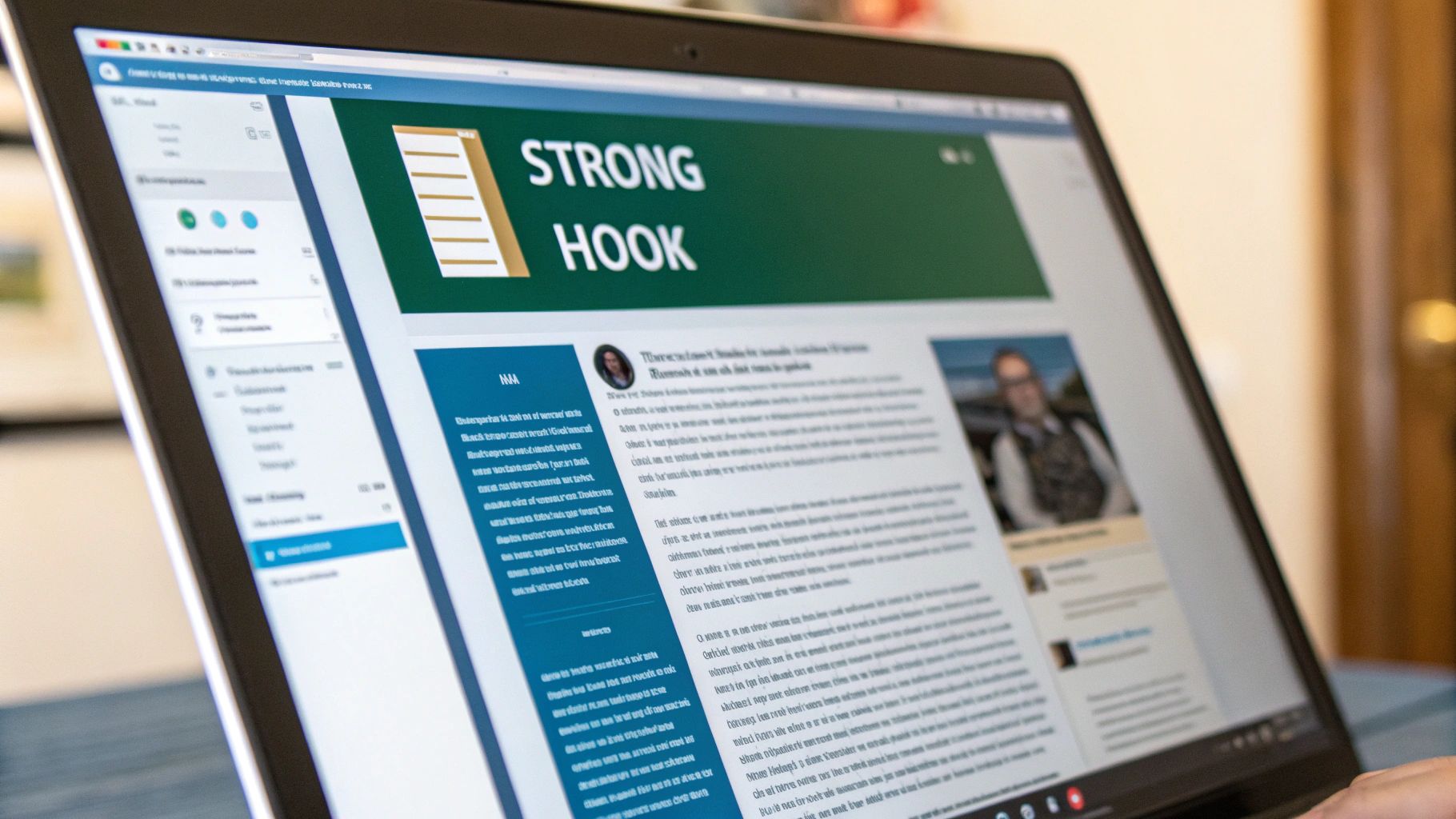 A detailed infographic breaking down the key elements of a successful LinkedIn post, including hook, body, visuals, and CTA.